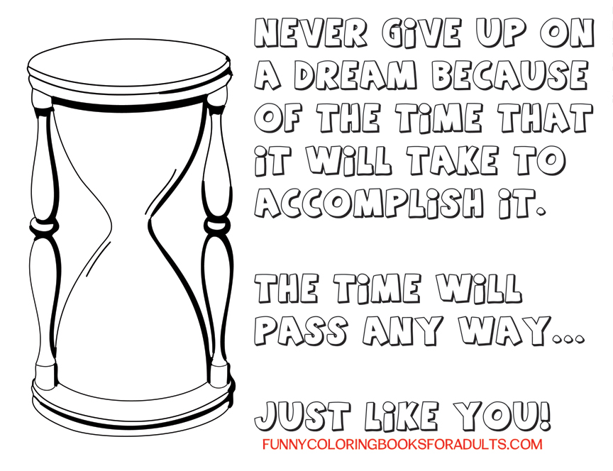 Snarky Quote : Never Give Up On Your Dreams The Time Will Pass Just Like You